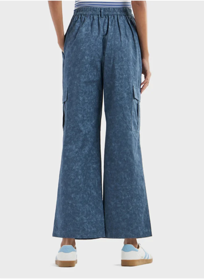 فاف Printeed Wide Leg Pants