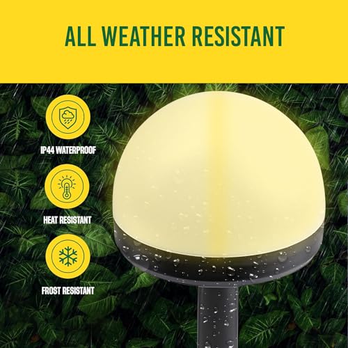 GIGAWATTS GW-500-WW Solar Ground String Lights | 8 Modes Decorative Garden Lamps with 1200mAh Ni-MH Battery & Solar Panel, Waterproof Pathway Lights for Lawn, Driveway, Deck & Sidewalk Décor - Image 4