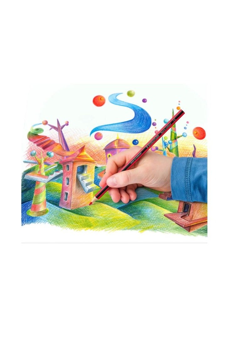 Steadler 24-Piece Noris Colour Pencil Set Red/Yellow/Green - Image 4