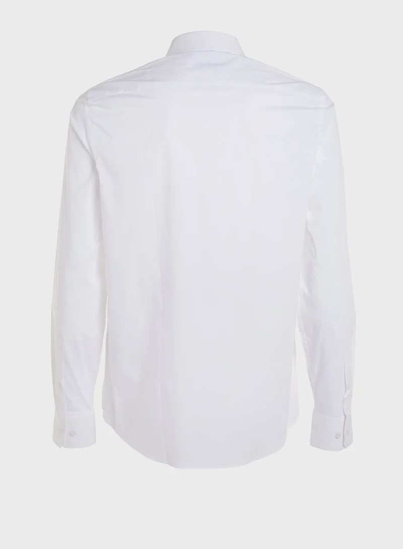 CALVIN KLEIN Stretch Poplin Slim Fit Shirt