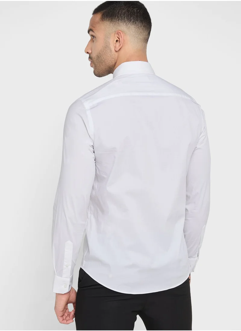 CALVIN KLEIN Stretch Poplin Slim Fit Shirt