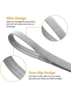 HY 4 Pieces Thin Non-Slip Elastic Sport Headbands, Hair Bands with Non Slip Silicone Grip Exercise Hair Sweatbands for Men Women Football Basketball Soccer Tennis Yoga  - Image 2