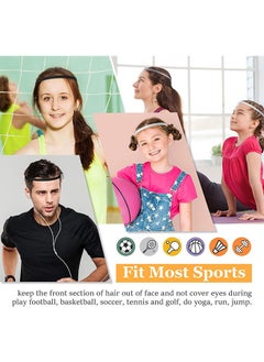 HY 4 Pieces Thin Non-Slip Elastic Sport Headbands, Hair Bands with Non Slip Silicone Grip Exercise Hair Sweatbands for Men Women Football Basketball Soccer Tennis Yoga  - Image 5