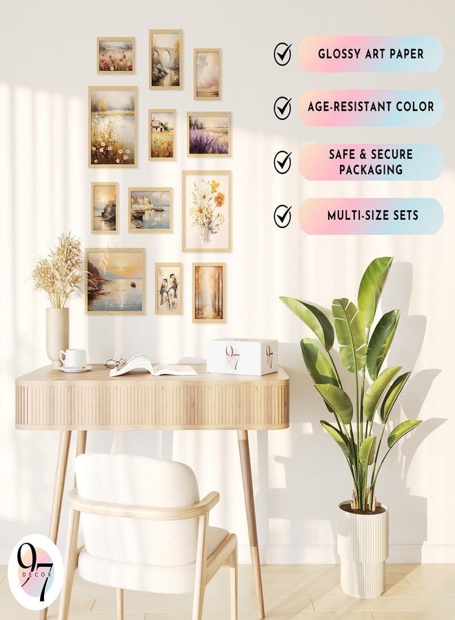 97 Decor 97 ديكور لوحات جدارية ريفية فرنسية عتيقة - ديكور ريفي محايد، مطبوعات فنية جدارية فرنسية، ملصقات حديثة لمنزل ريفي، صور لمناظر طبيعية ريفية إيطالية لغرفة النوم (8x10 بدون إطار) - Image 5