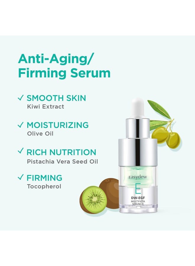 Easydew Multi Vita E Serum - Korean Facial Serum for Skin Elasticity with Vitamin E, EGF Peptide, Ceramide NP, Panthenol - Smoothing, Moisturizing, Firming and Wrinkle Improvement, 0.47 fl.oz. - Image 5