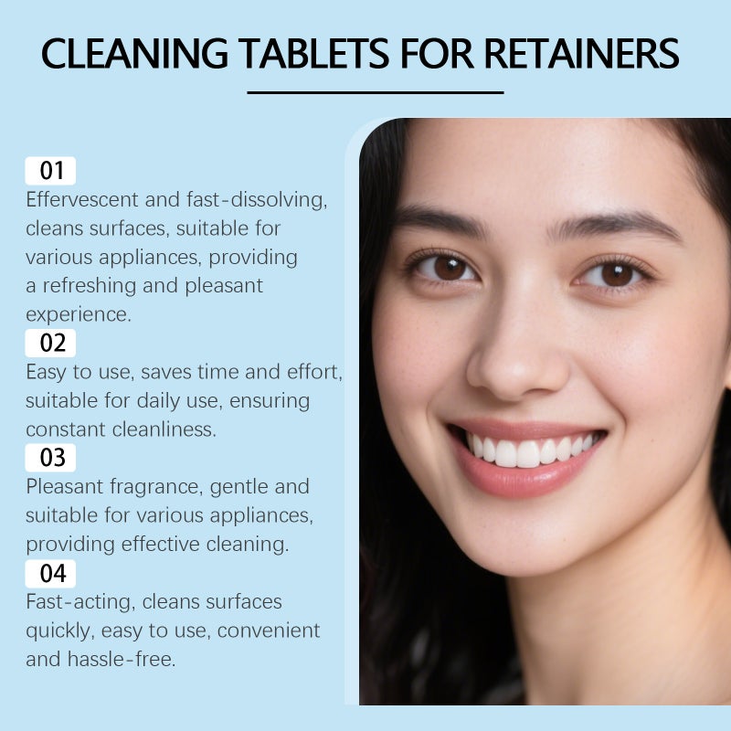 Denture Retainer Cleaning Tablets for Removing Tartar, Stains, and Odors - Image 2