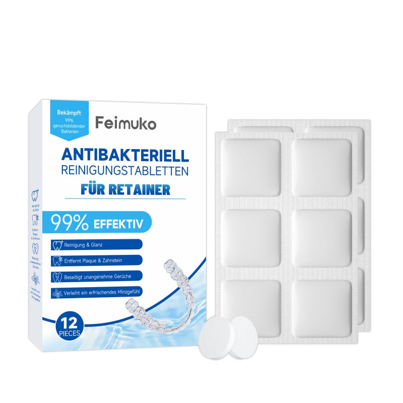 Denture Retainer Cleaning Tablets for Removing Tartar, Stains, and Odors - Image 5