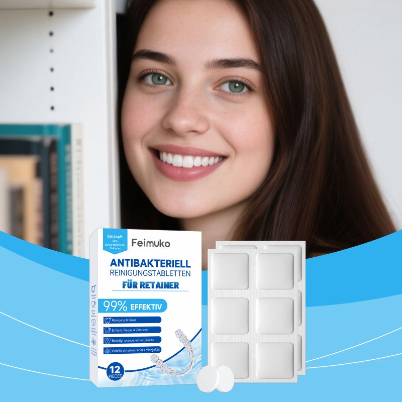 Denture Retainer Cleaning Tablets for Removing Tartar, Stains, and Odors - Image 1