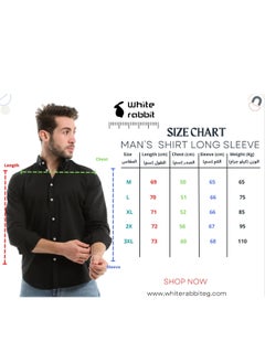 WHITE RABBIT Men's Plain Long Sleeve Shirt White Rabbit  - Image 5