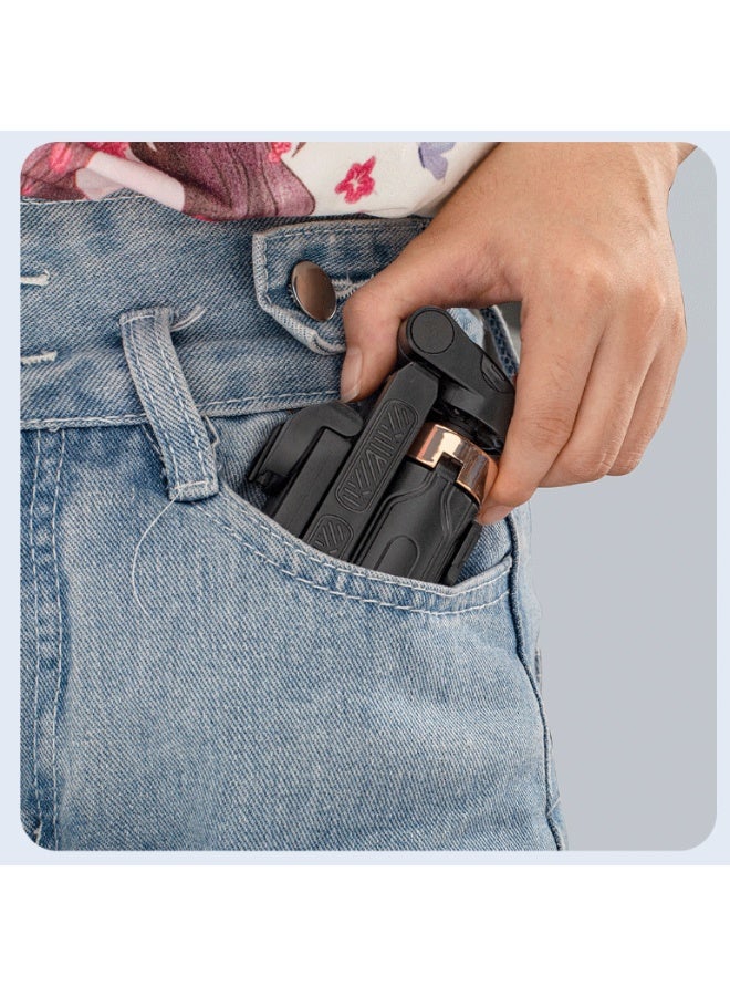 Yegni Mini selfie stick portable and universal travel tripod mobile phone photography essential 360-degree rotation - Image 3