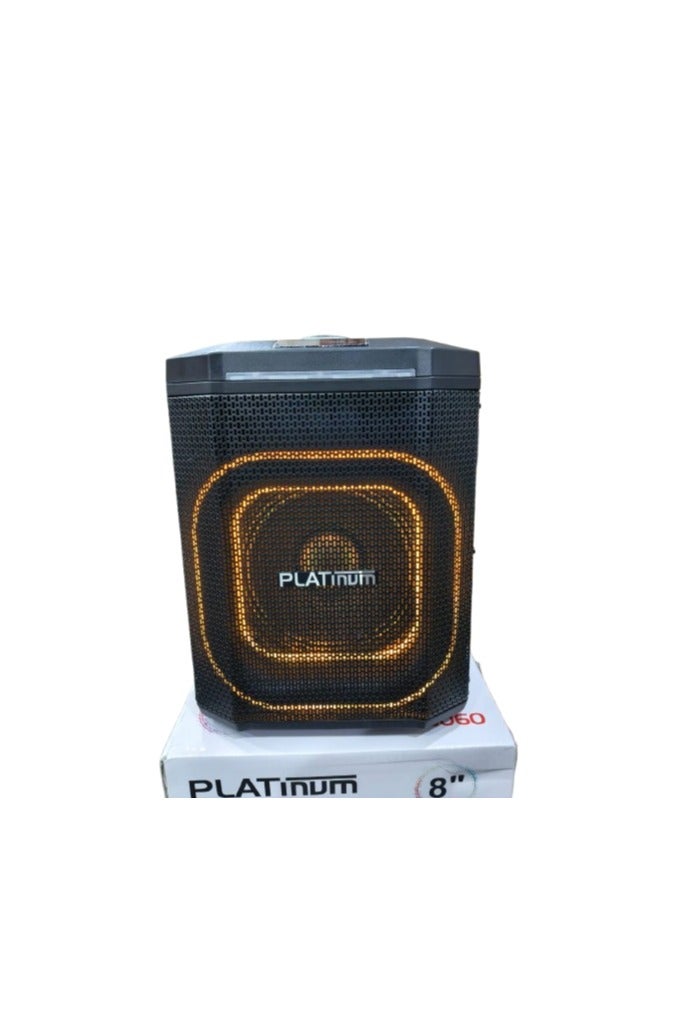 Platinum AH-8060 Bluetooth Speaker with 3600mAh Lithium Battery - 8 Inch, 25W, with Remote, LED Light - Image 1