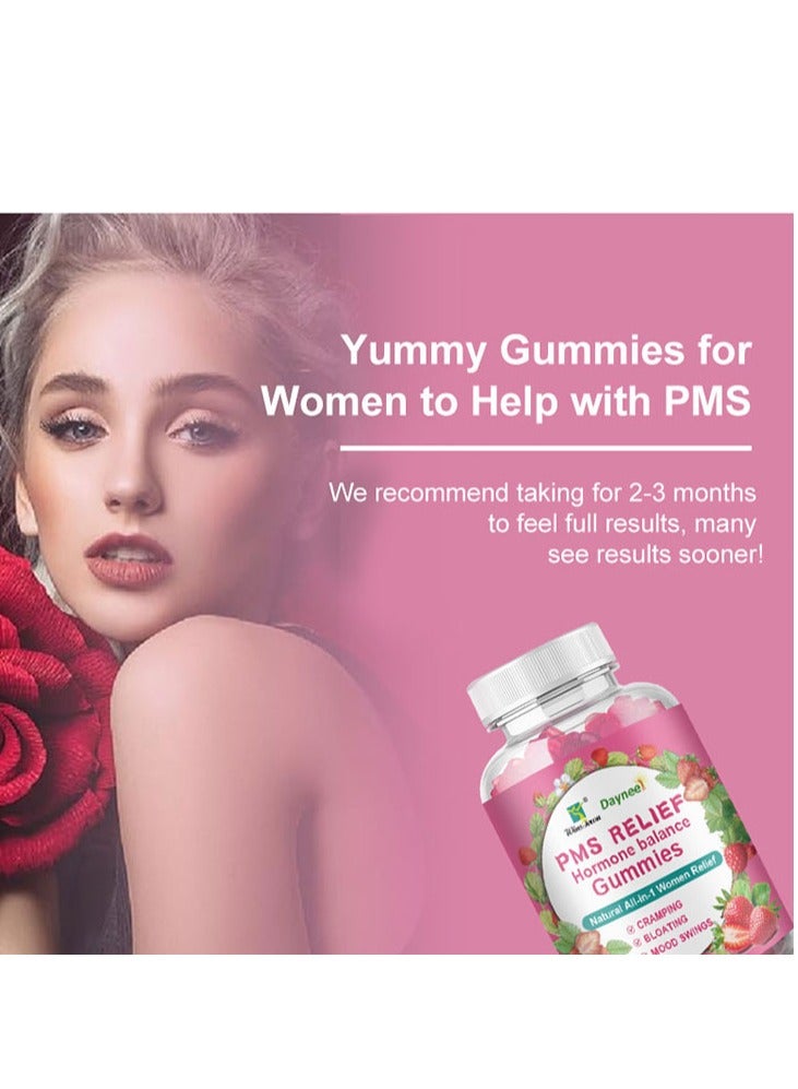 Wins Town Women's PMS Relief Hormone Balance Gummies Berry Harmony Balance Female Hormones ,Relieves Cramps & Bloating,Reduces Mood Fluctuations,Hormone Balance For Women,Dietary Supplement 60 Gummies - Image 3
