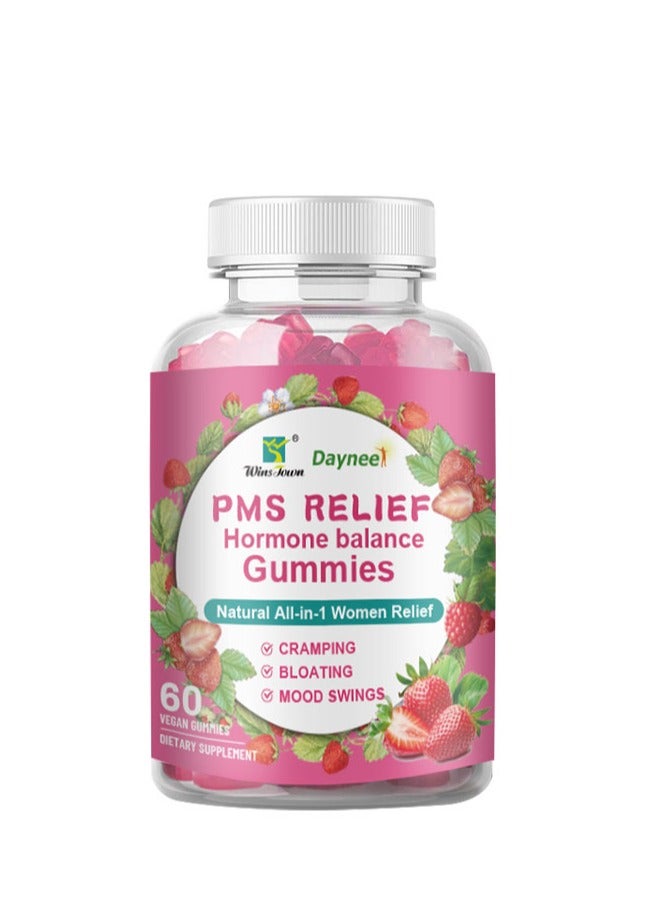 Wins Town Women's PMS Relief Hormone Balance Gummies Berry Harmony Balance Female Hormones ,Relieves Cramps & Bloating,Reduces Mood Fluctuations,Hormone Balance For Women,Dietary Supplement 60 Gummies - Image 5