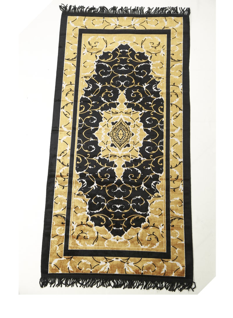 Vitacelli سجادة صلاة 614GSM مضادة للانزلاق بسطح مخملي سجادة صلاة إسلامية تصميم جديد سميكة مبطنة سجادة صلاة للرجال والنساء هدية عيد رمضان (140 سم × 70 سم) - Image 1