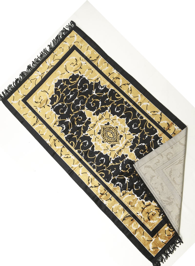 Vitacelli سجادة صلاة 614GSM مضادة للانزلاق بسطح مخملي سجادة صلاة إسلامية تصميم جديد سميكة مبطنة سجادة صلاة للرجال والنساء هدية عيد رمضان (140 سم × 70 سم) - Image 2