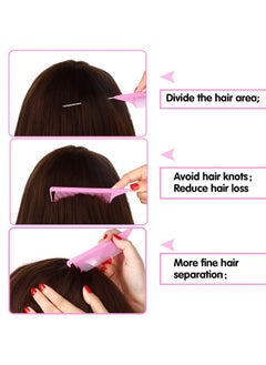 Patelai Patelai 12 Pcs Stainless Steel Pintail Combs for Hair Styling, Teasing, Braiding, Pressing, Hairdressing Salon and Home (Pink, Black)  - Image 4