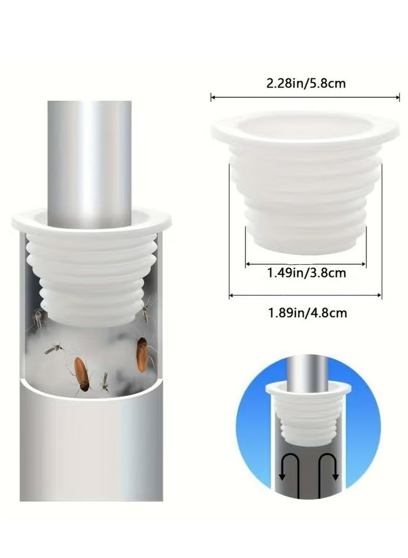 4Pcs Universal Silicone Drain Plug - Odor-Free, Durable, Easy Install for Kitchen, Bathroom & Laundry,Sewer Anti-odor Sealing Plug,Silicone Pipe Seal Plug Washing Machine Drain Pipe  - Image 3