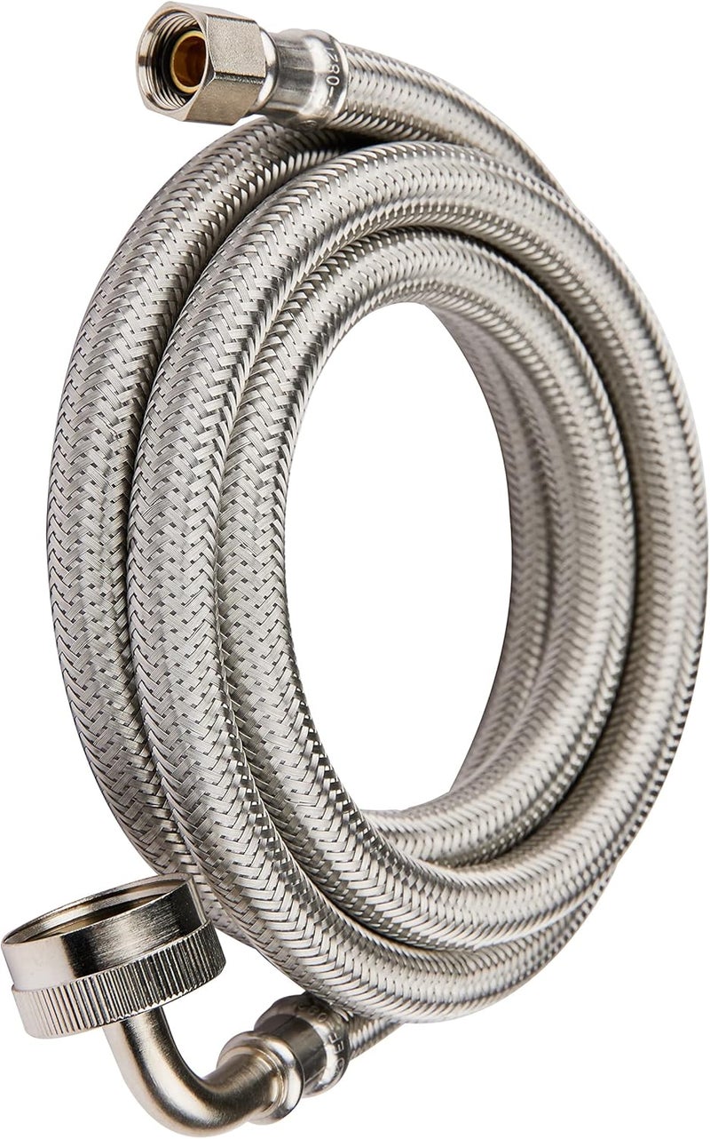 EFIELD 10 Feet Length Dishwasher Hose with 90 Degree FGH Elbow, Water Supply Line, Premium Braided Stainless Steel,(HOSE061) - Image 2