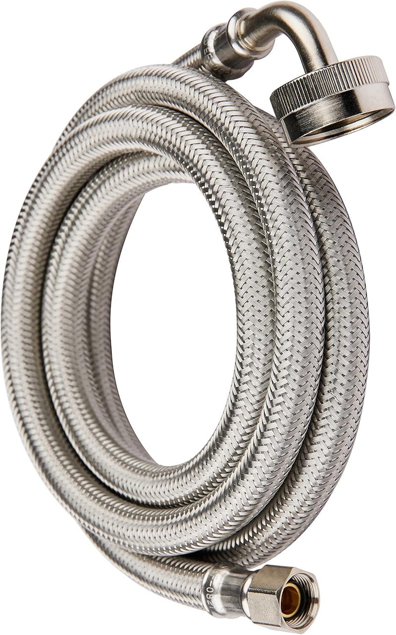 EFIELD 10 Feet Length Dishwasher Hose with 90 Degree FGH Elbow, Water Supply Line, Premium Braided Stainless Steel,(HOSE061) - Image 3
