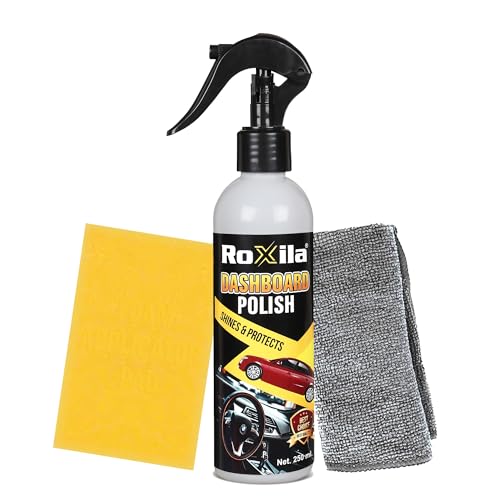 Roxila Dashboard Polish | (250 ML) | Car Interior polish Spray All-in-One Shine | Polish Spray for Plastic, Leather, Vinyl & Rubber, and Other Plastic Parts | Restores High Shine Protect UV Rays - Image 1