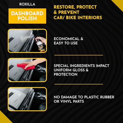 Roxila Dashboard Polish | (250 ML) | Car Interior polish Spray All-in-One Shine | Polish Spray for Plastic, Leather, Vinyl & Rubber, and Other Plastic Parts | Restores High Shine Protect UV Rays - Image 5