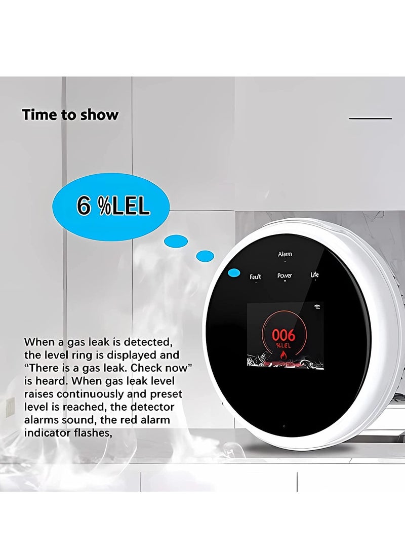 KASTWAVE - WiFi Natural Gas Detector,Smart WiFi Gas Leak Detector with Temperature Sensor LCD Display, Plug-in Gas Leak Sensor for LPG, LNG,Methane and Butane Gases - Image 1
