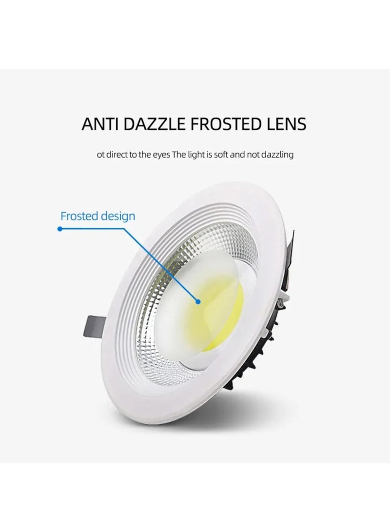 Lynacz Original 30W LED COB Downlight, 8 Inch Recessed Ceiling Light, 4000K Natural White, Energy Efficient Indoor LED Downlight for Living Room, Bedroom, Kitchen, Office, Hotel, Showroom, Retail Store & Commercial Ceiling Lighting (Pack of 1) - Image 4