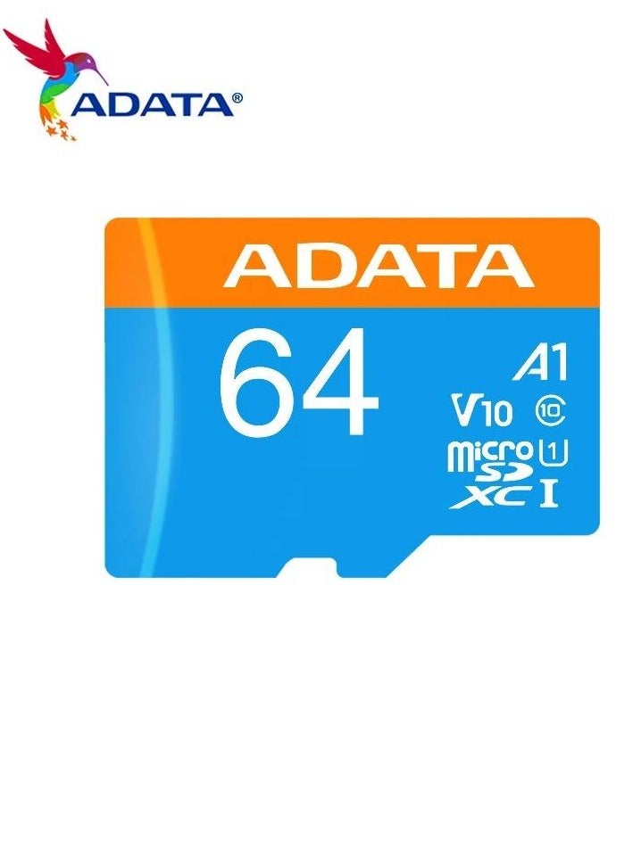 ADATA ADATA A1V10 Memory Card 64G Micro TF SD Card Mobile Memory TF Flash Card  - Image 1