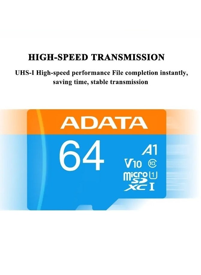 ADATA ADATA A1V10 Memory Card 64G Micro TF SD Card Mobile Memory TF Flash Card  - Image 2