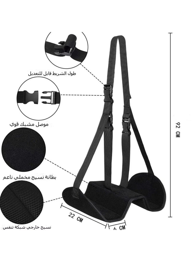 general Flight Travel Foot Hammock Office Lazy Leg Adjustable Resting Bed - Image 3