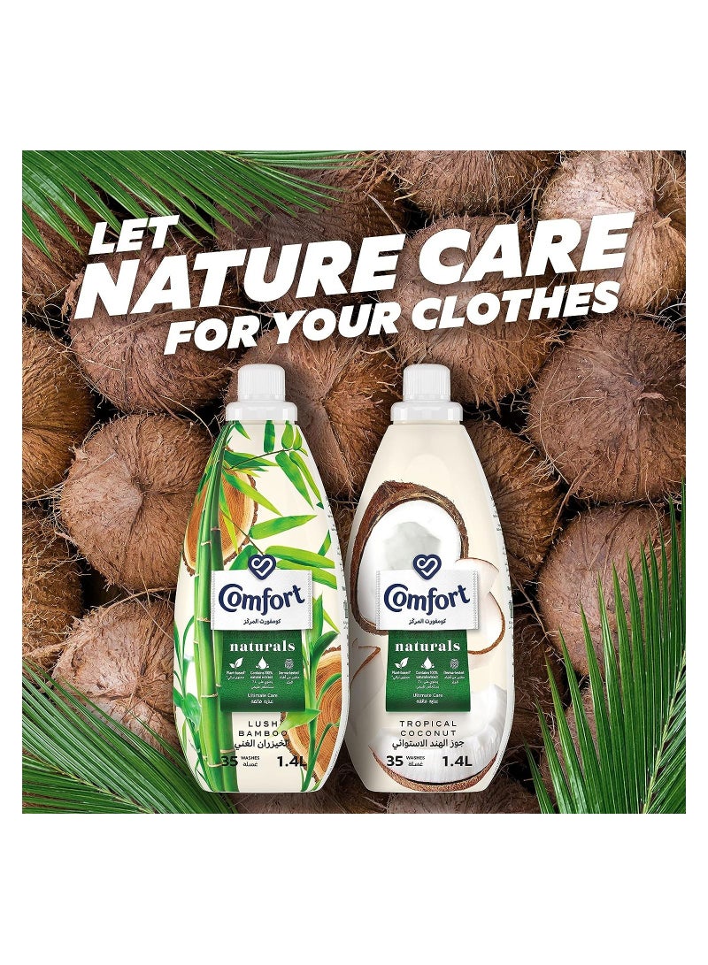 كمفورت منعم الأقمشة ناتشورالز، مناسب للبشرة الحساسة، جوز الهند الاستوائي، تركيبة نباتية، العناية الفائقة 1400 مل - Image 4