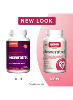 jarrow formulas Resveratrol 100 Mg 120 Veggie Caps Resveratrol + Vitamin C Antioxidant & Cardiovascular Support 120 Servings  - Image 3