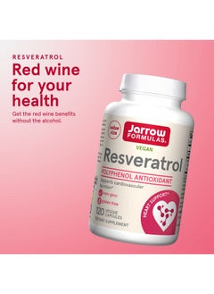 jarrow formulas Resveratrol 100 Mg 120 Veggie Caps Resveratrol + Vitamin C Antioxidant & Cardiovascular Support 120 Servings  - Image 4