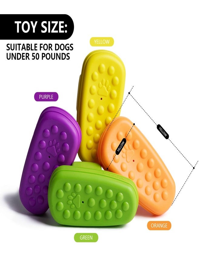 MECOOL Dog Toy 2PCS Unbreakable Slippers Squeaky Dog Toys for Teehing Chewing Size for Medium and Samll Breeds,Yellow and Orange - Image 5