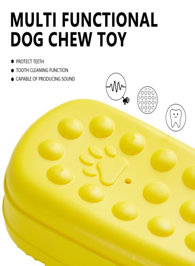 MECOOL Dog Toy 2PCS Unbreakable Slippers Squeaky Dog Toys for Teehing Chewing Size for Medium and Samll Breeds,Yellow and Orange - Image 4