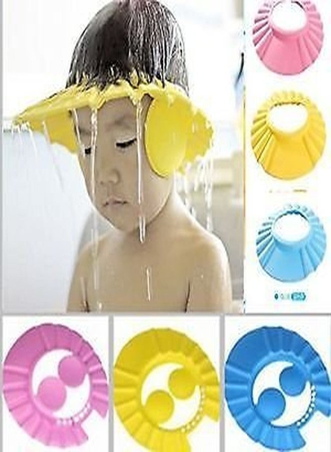 DR Mall Silicone Children Shower Cap Baby Care for Baby Eye Ear Protection with Ear Shields - Image 3