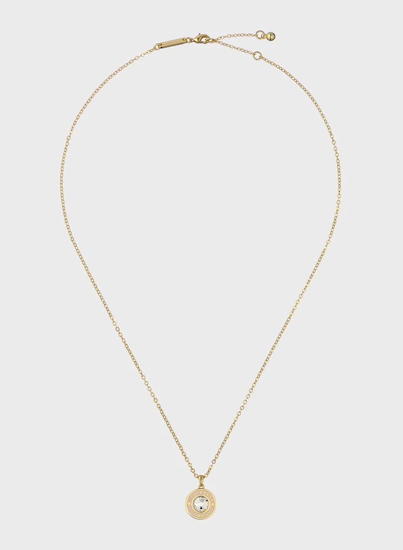 Ted Baker Chain Detail Drop  Long Necklace