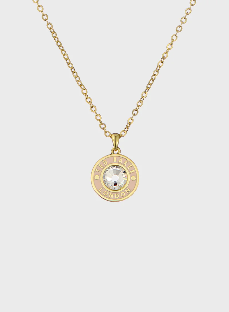 Ted Baker Chain Detail Drop  Long Necklace