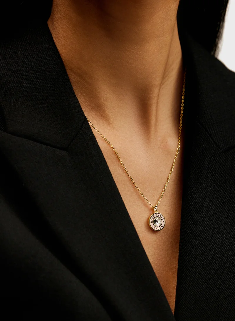 Ted Baker Chain Detail Drop  Long Necklace