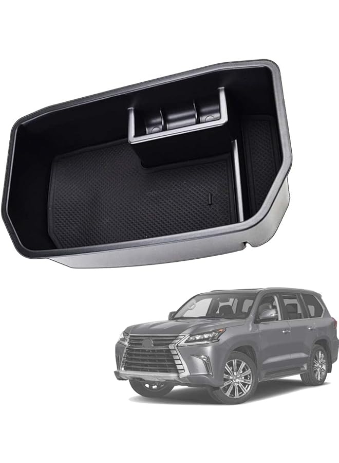 Generic For Toyota Land Cruiser J200 Lexus Lx570 Center Console Organizer Armrest Secondary Storage Box Container Phone Holder Glove Tray Car Interior Accessories 2008-2018 2019 2020 2021  - Image 1