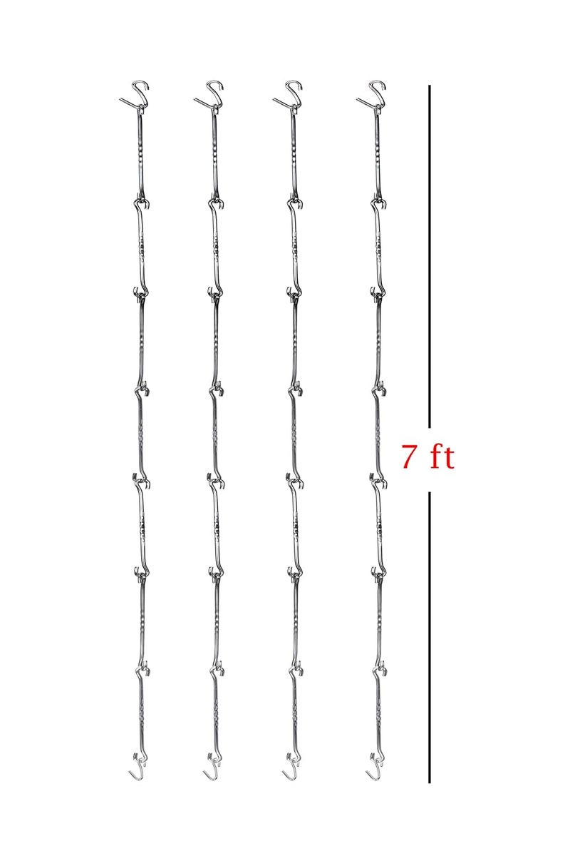 TrendyCreationHub Swing Saliya AccessoriesHeavy Duty Silent Bearing Swing Hanger for Indoor Outdoor Playground Combo Pack Pack of 28 Steel Link Rods 8 S Hooks2 Ceiling Kada8 Anchor Fasteners  - Image 2