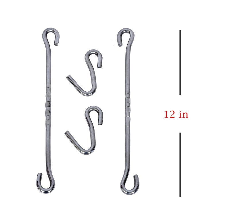 TrendyCreationHub Swing Saliya AccessoriesHeavy Duty Silent Bearing Swing Hanger for Indoor Outdoor Playground Combo Pack Pack of 28 Steel Link Rods 8 S Hooks2 Ceiling Kada8 Anchor Fasteners  - Image 3