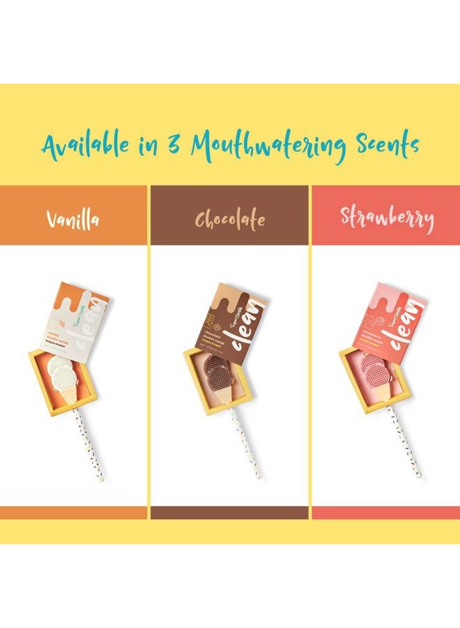 SuperMouth ® Double Scoop Kids Tongue Scraper – Dual-Sided Brush & Scraper Removes Odor-Causing Buildup, Fights Bad Breath, Easy-Grip Ice Cream Design, 3 Yummy Scents, Ages 6-12, Essential Oral Care - Image 4