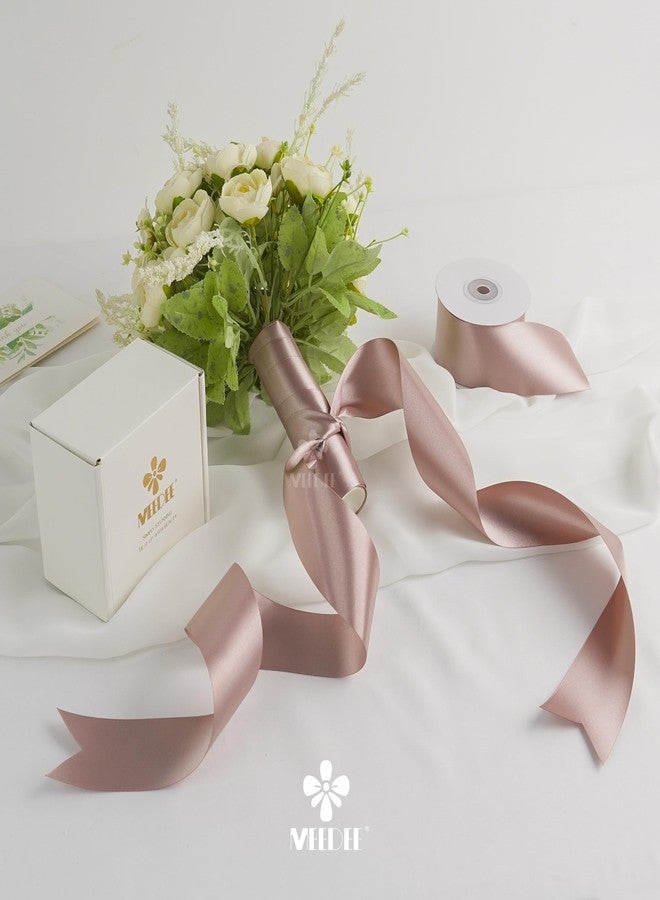 MEEDEE Dusty Rose Satin Ribbon 2 Inch Dusty Pink Ribbon Lux Double Faced Ribbons by 25 Yards Silk Satin Ribbons for Gift Wrapping, Weddings, Flower Bouquet, Holiday Decorating - Image 4