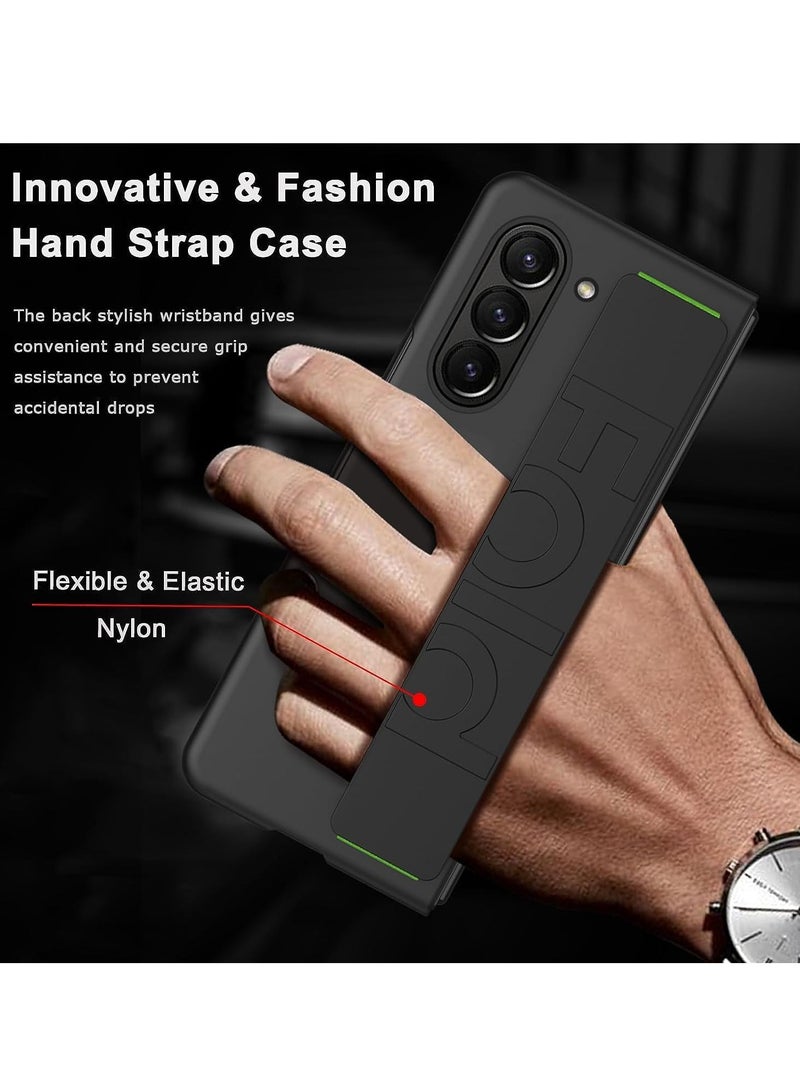 FOCUS Case Cover for Samsung Galaxy Z Fold 6 with Wrist Strap, Hard PC Protective Case Ultra Slim Anti-Scratch for Samsung Z Fold 6 5G 2024 - Image 3
