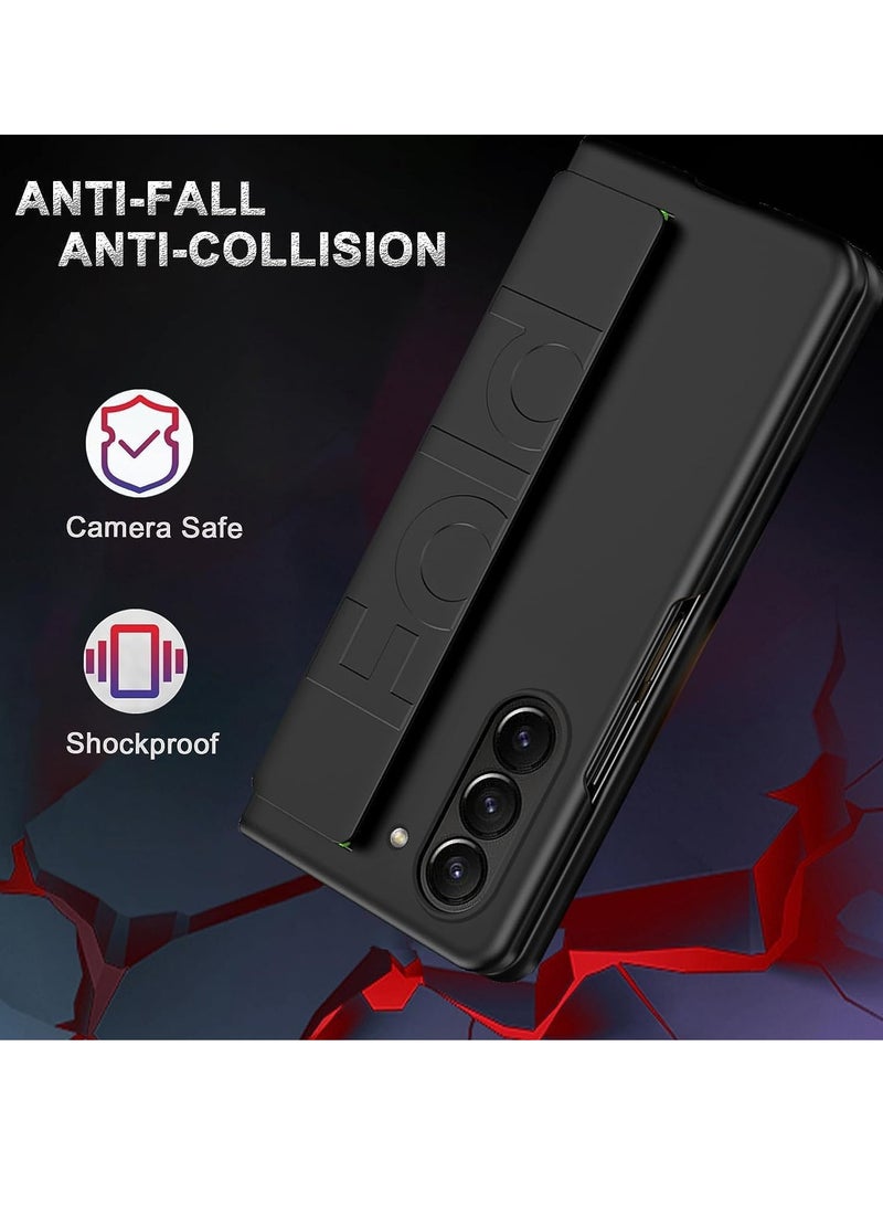 FOCUS Case Cover for Samsung Galaxy Z Fold 6 with Wrist Strap, Hard PC Protective Case Ultra Slim Anti-Scratch for Samsung Z Fold 6 5G 2024 - Image 4