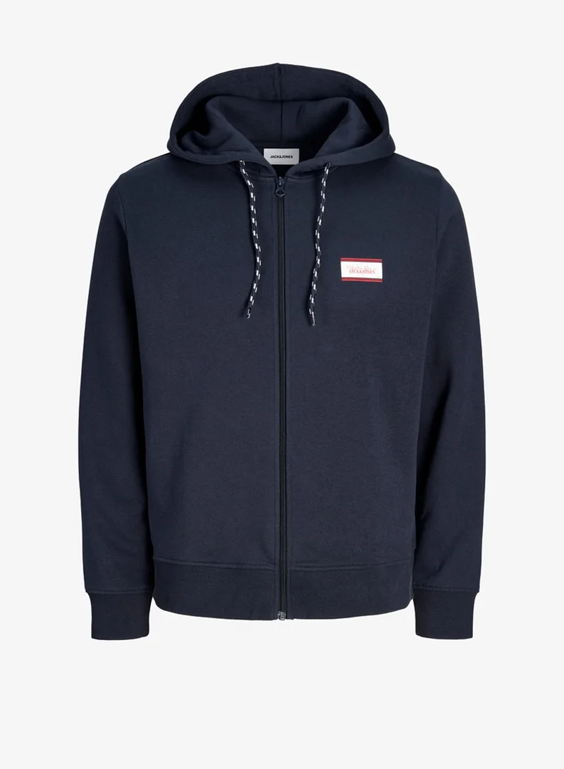 Casual Logo Zip Hoodie