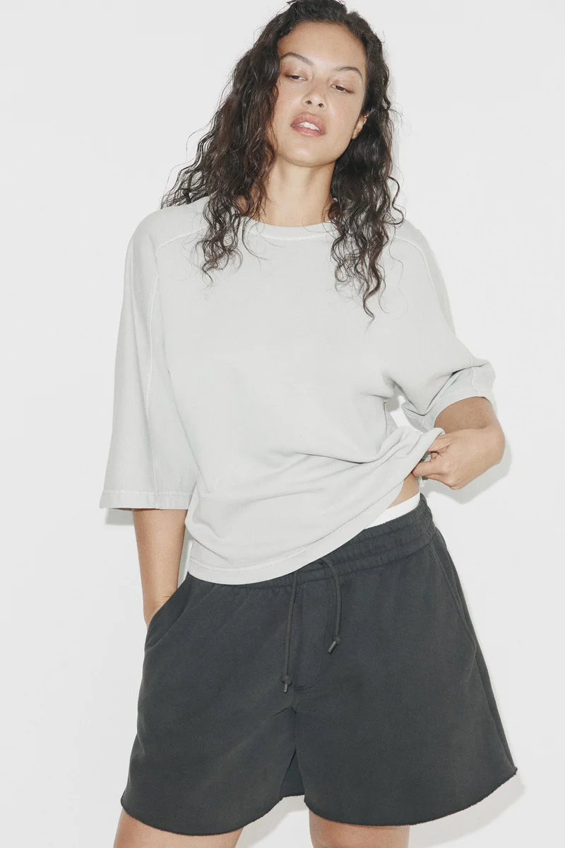 H&M Short-sleeved cotton sweatshirt