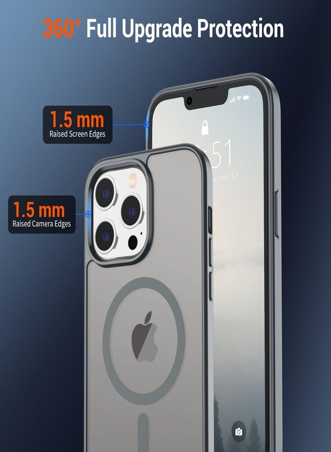 SUPFINE Magnetic for iPhone 13 Pro Max Case (Compatible with MagSafe) (Military Grade Drop Protection) Slim Translucent Matte Shockproof with Anti-Fingerprint Phone Case,Gray - Image 4