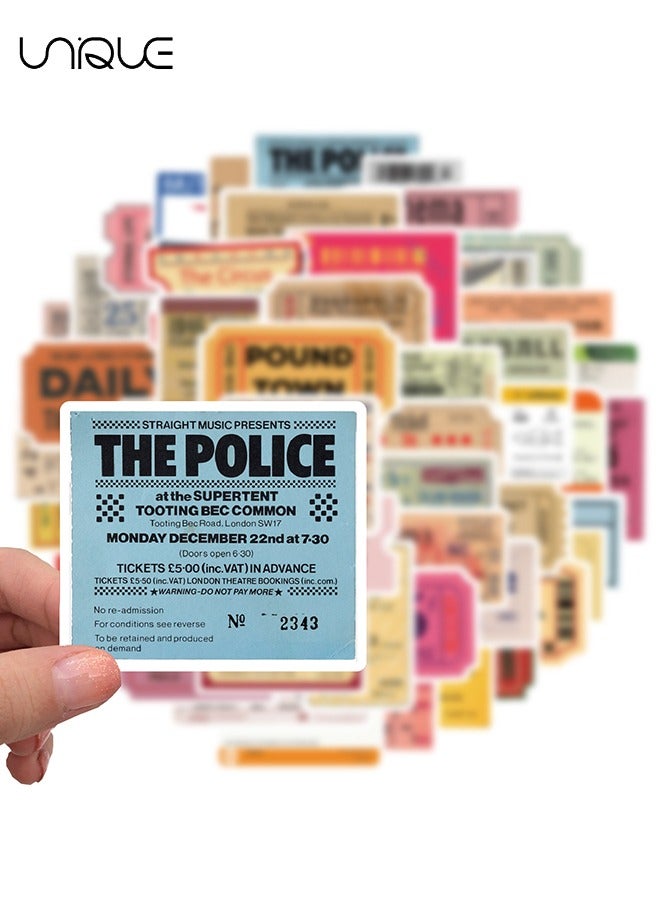 يونيك 50 قطعة من ملصقات الكتابة على الجدران من الفينيل المقاومة للماء لزجاجات المياه والكمبيوتر المحمول والهاتف والكمبيوتر والجيتار، هدايا للمراهقين والفتيات والمشجعين - Image 4